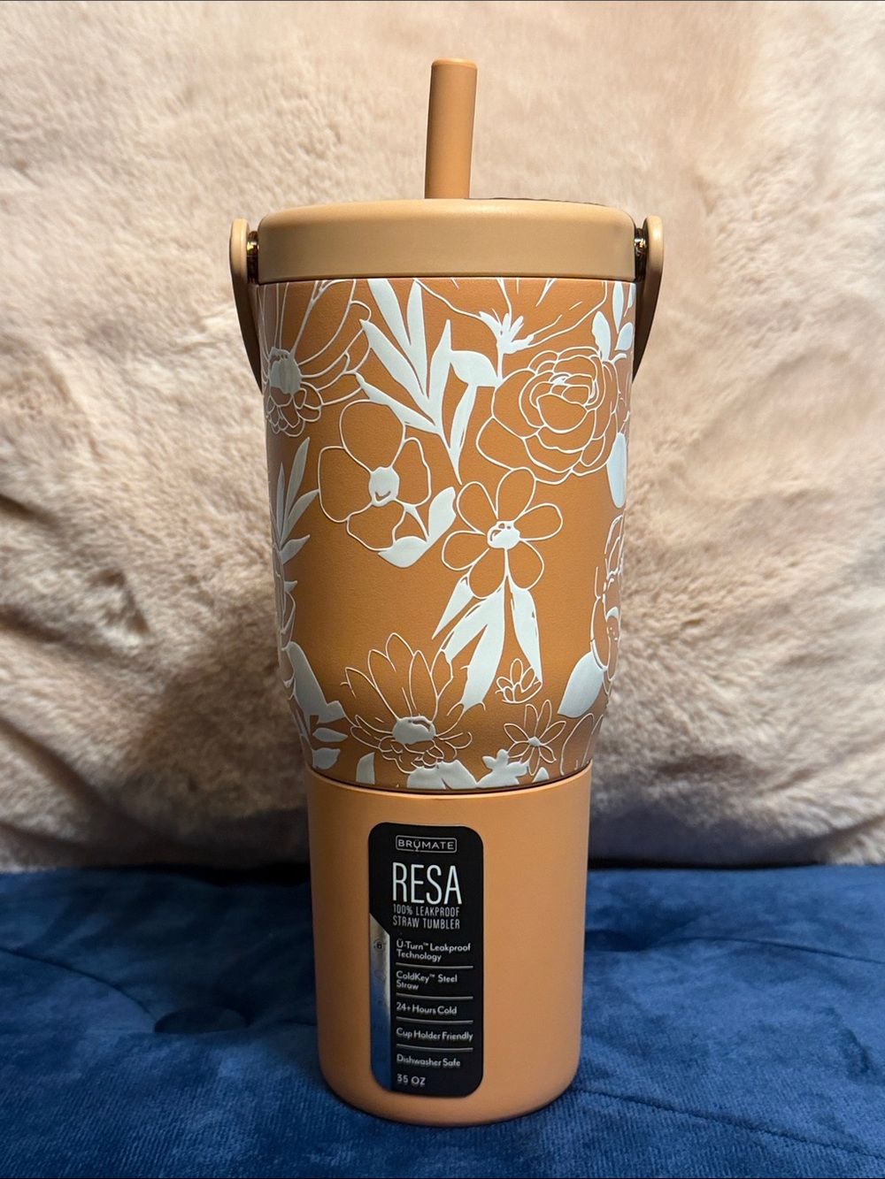 NEW Brümate Resa 35oz Sandstone Bloom Floral Tumbler (Holly Gabriel Limited Ed.)